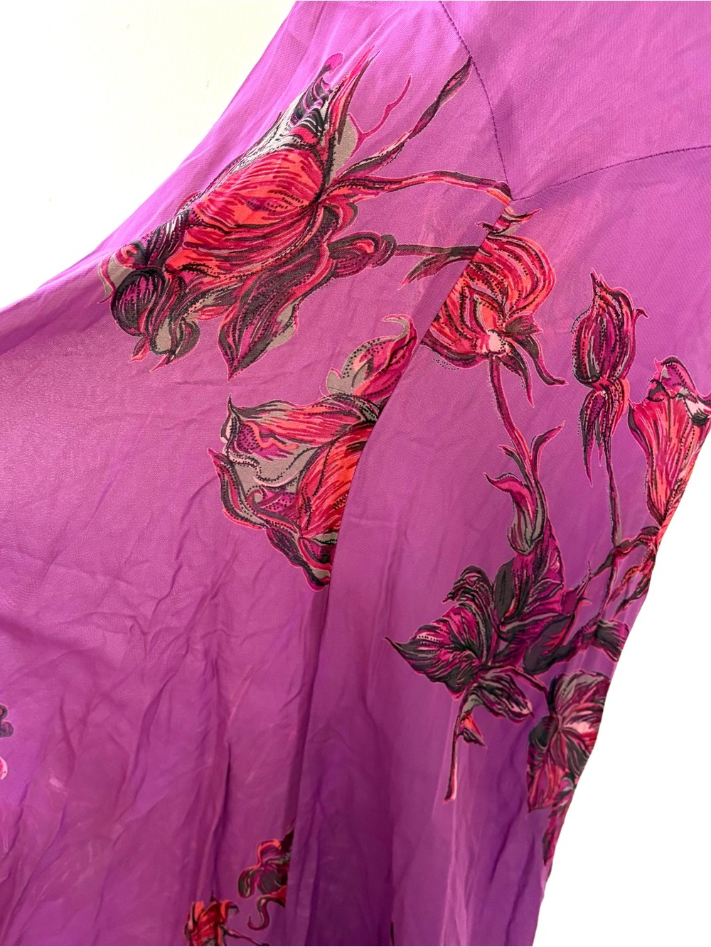 Vintage 90s Y2K Betsey Johnson sheer purple floral maxi dress - Picture 8 of 9